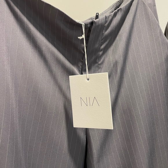 NIA Eloise Low Rise Wide Leg Pants - Gray - Picture 6 of 7